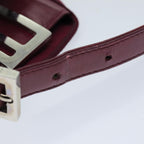 FENDI Mamma Baguette Shoulder Bag Nylon Bordeaux76102