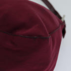 FENDI Mamma Baguette Shoulder Bag Nylon Bordeaux76102