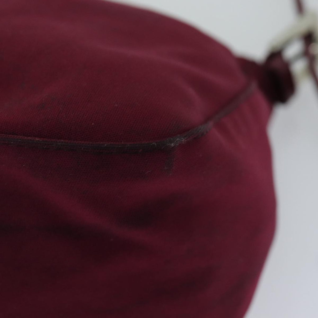 FENDI Mamma Baguette Shoulder Bag Nylon Bordeaux76102