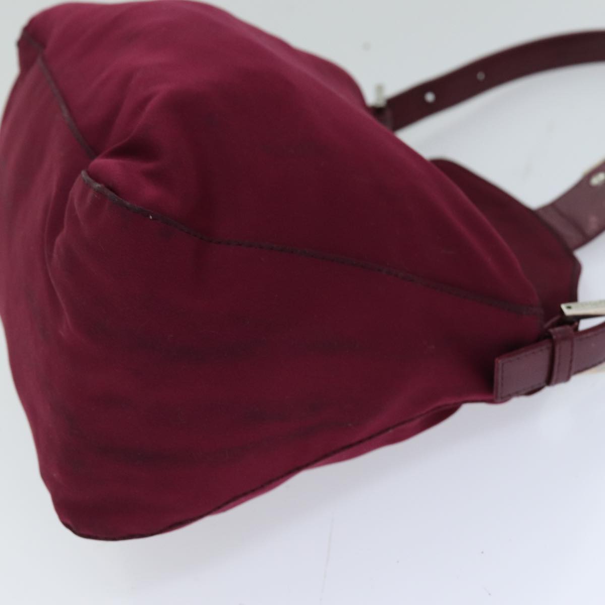 FENDI Mamma Baguette Shoulder Bag Nylon Bordeaux76102