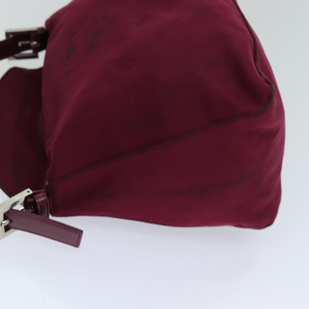 FENDI Mamma Baguette Shoulder Bag Nylon Bordeaux76102