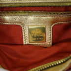 FENDI Mamma Baguette Shoulder Bag Canvas Red76103
