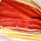 FENDI Mamma Baguette Shoulder Bag Canvas Red76103