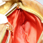 FENDI Mamma Baguette Shoulder Bag Canvas Red76103