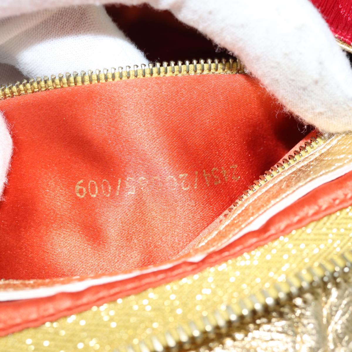 FENDI Mamma Baguette Shoulder Bag Canvas Red76103