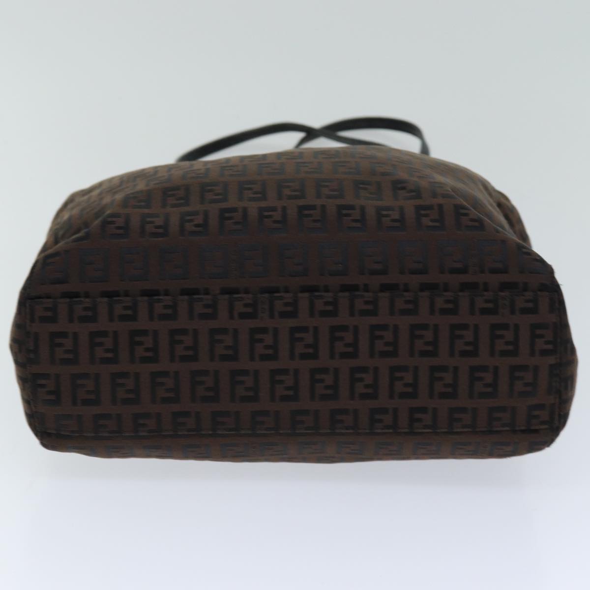 FENDI Zucchino Canvas Tote Bag Brown Black76132