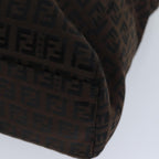 FENDI Zucchino Canvas Tote Bag Brown Black76132