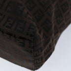 FENDI Zucchino Canvas Tote Bag Brown Black76132