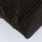 FENDI Zucchino Canvas Tote Bag Brown Black76132
