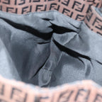 FENDI Zucchino Canvas Tote Bag Brown Black76132