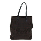 FENDI Zucchino Canvas Tote Bag Brown Black76132