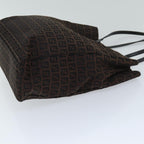FENDI Zucchino Canvas Tote Bag Brown Black76132