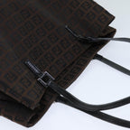 FENDI Zucchino Canvas Tote Bag Brown Black76132