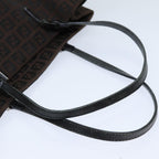 FENDI Zucchino Canvas Tote Bag Brown Black76132