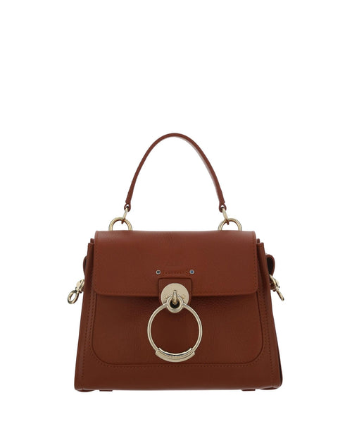 Chloe  Woody Small Leather Shoulder Bag Brown