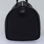 CELINE C Macadam Canvas Boston Bag Black Auth 76139