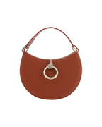 Chloe Leather Small Shoulder Bag with Gold Ring Closure