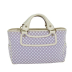 CELINE Macadam Canvas Tote Bag Purple  76143