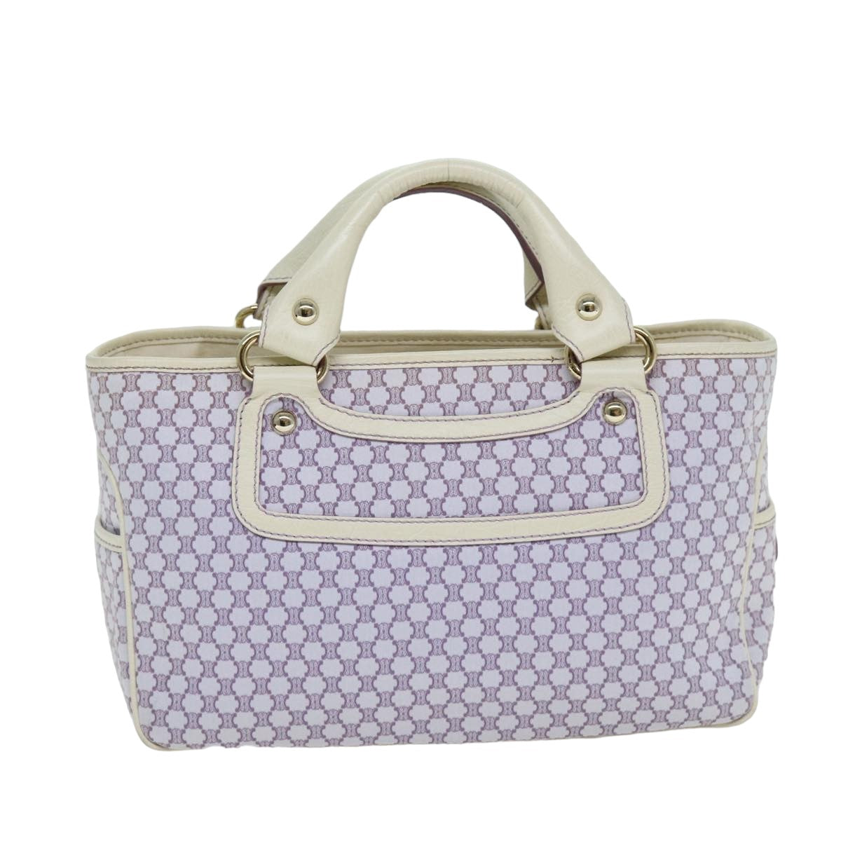 CELINE Macadam Canvas Tote Bag Purple  76143