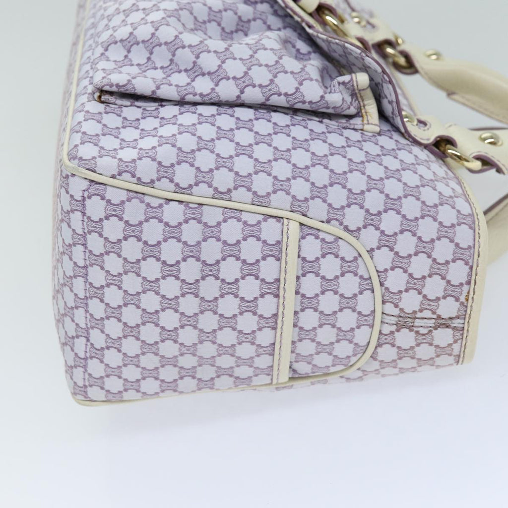 CELINE Macadam Canvas Tote Bag Purple  76143