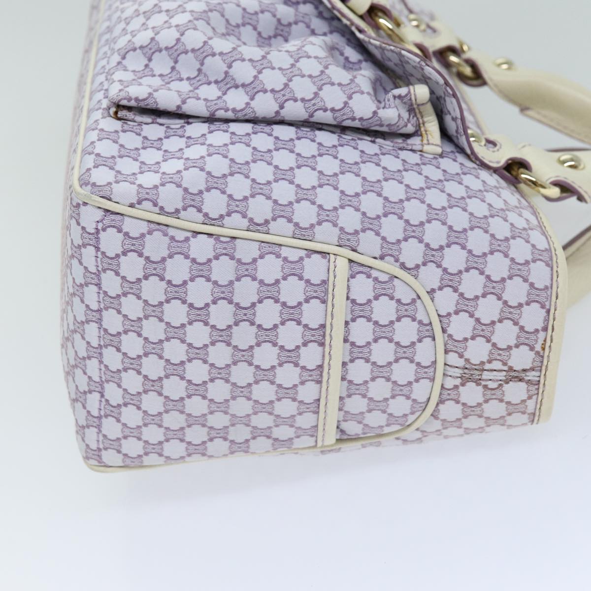 CELINE Macadam Canvas Tote Bag Purple  76143