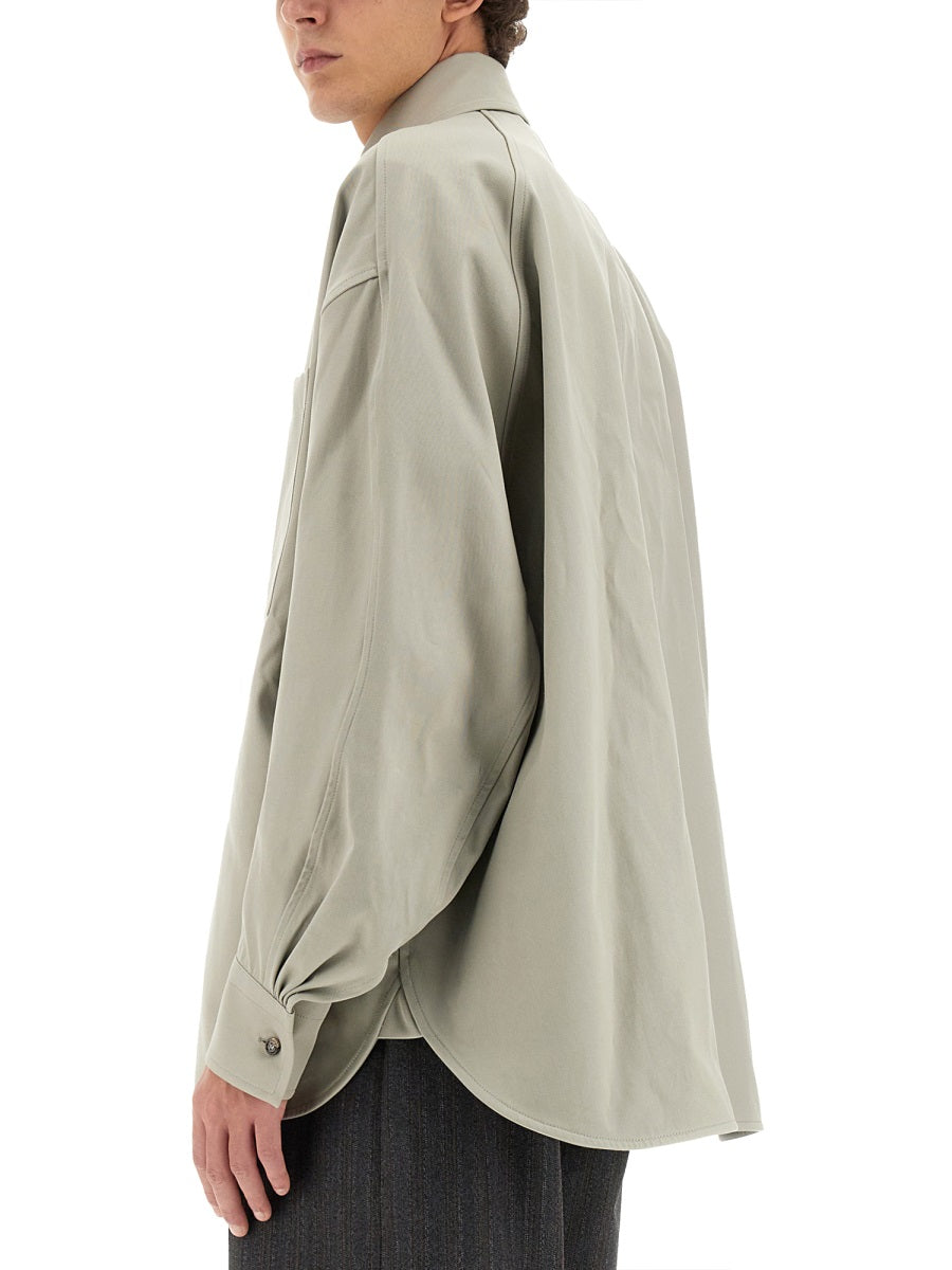 BOTTEGA VENETA Oversized Cotton Twill Shirt - Size 46