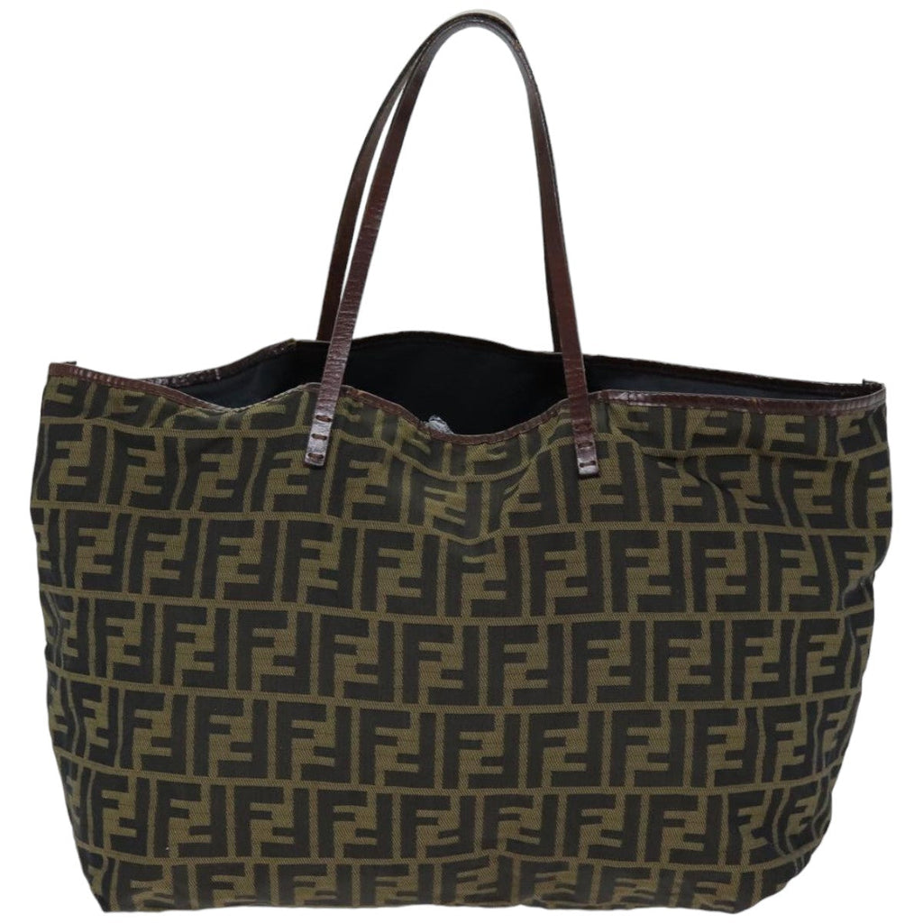 FENDI Zucca Canvas Tote Bag Black Brown76181