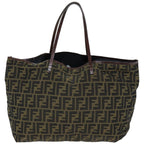 FENDI Zucca Canvas Tote Bag Black Brown76181