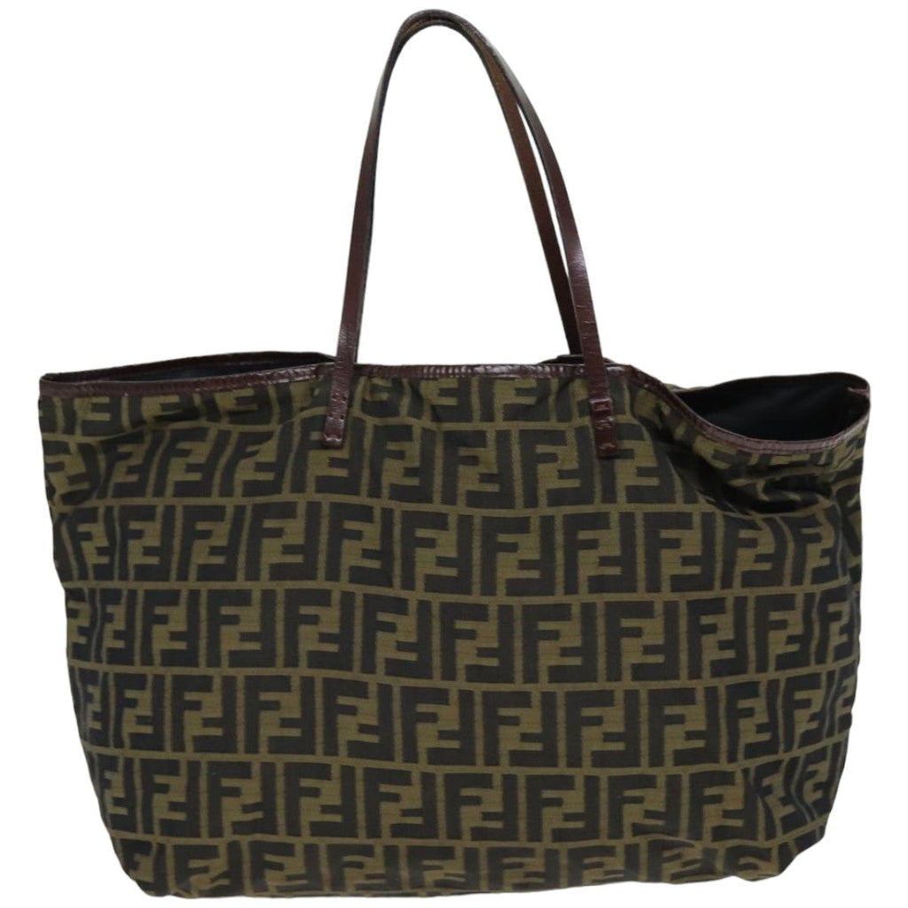 FENDI Zucca Canvas Tote Bag Black Brown76181