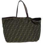 FENDI Zucca Canvas Tote Bag Black Brown76181