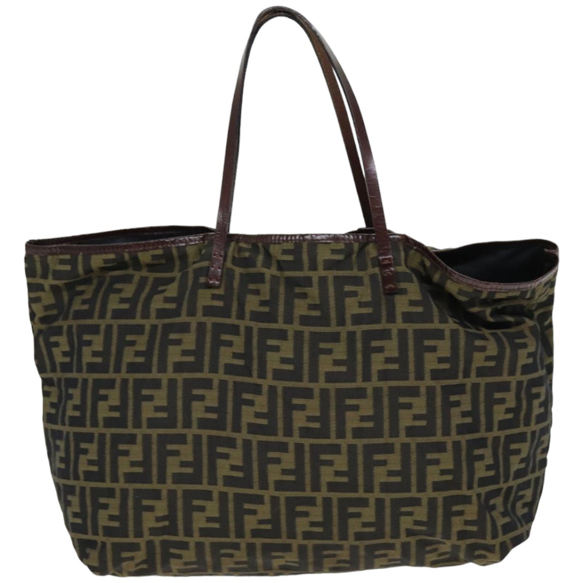 FENDI Zucca Canvas Tote Bag Black Brown76181