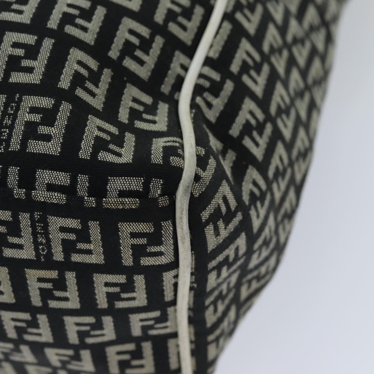 FENDI Zucchino Canvas Tote Bag Black76206