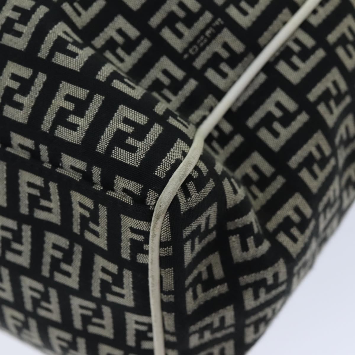 FENDI Zucchino Canvas Tote Bag Black76206