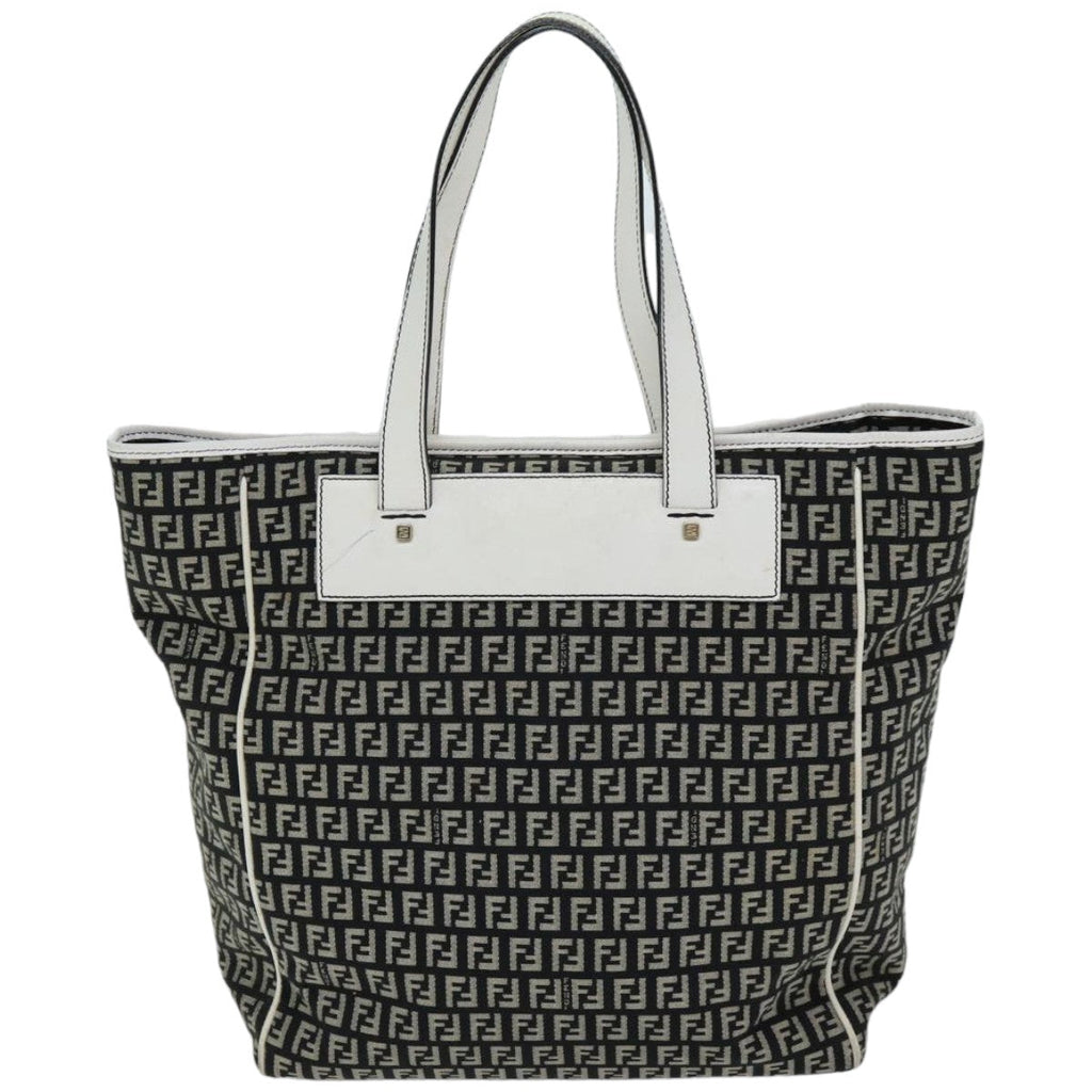 FENDI Zucchino Canvas Tote Bag Black76206