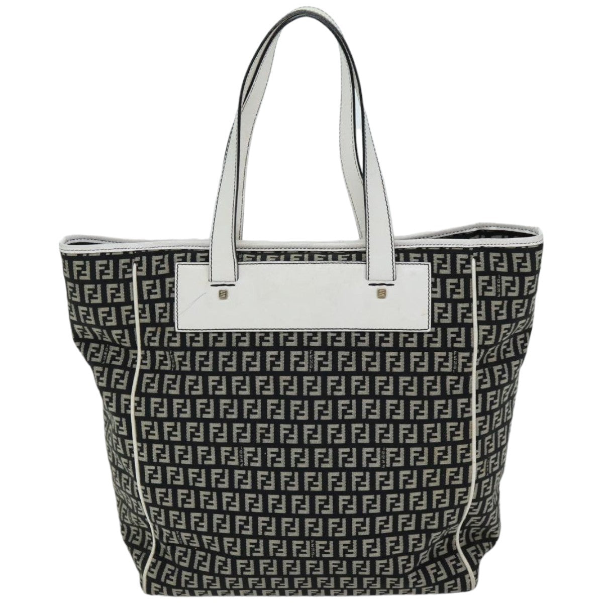 FENDI Zucchino Canvas Tote Bag Black76206