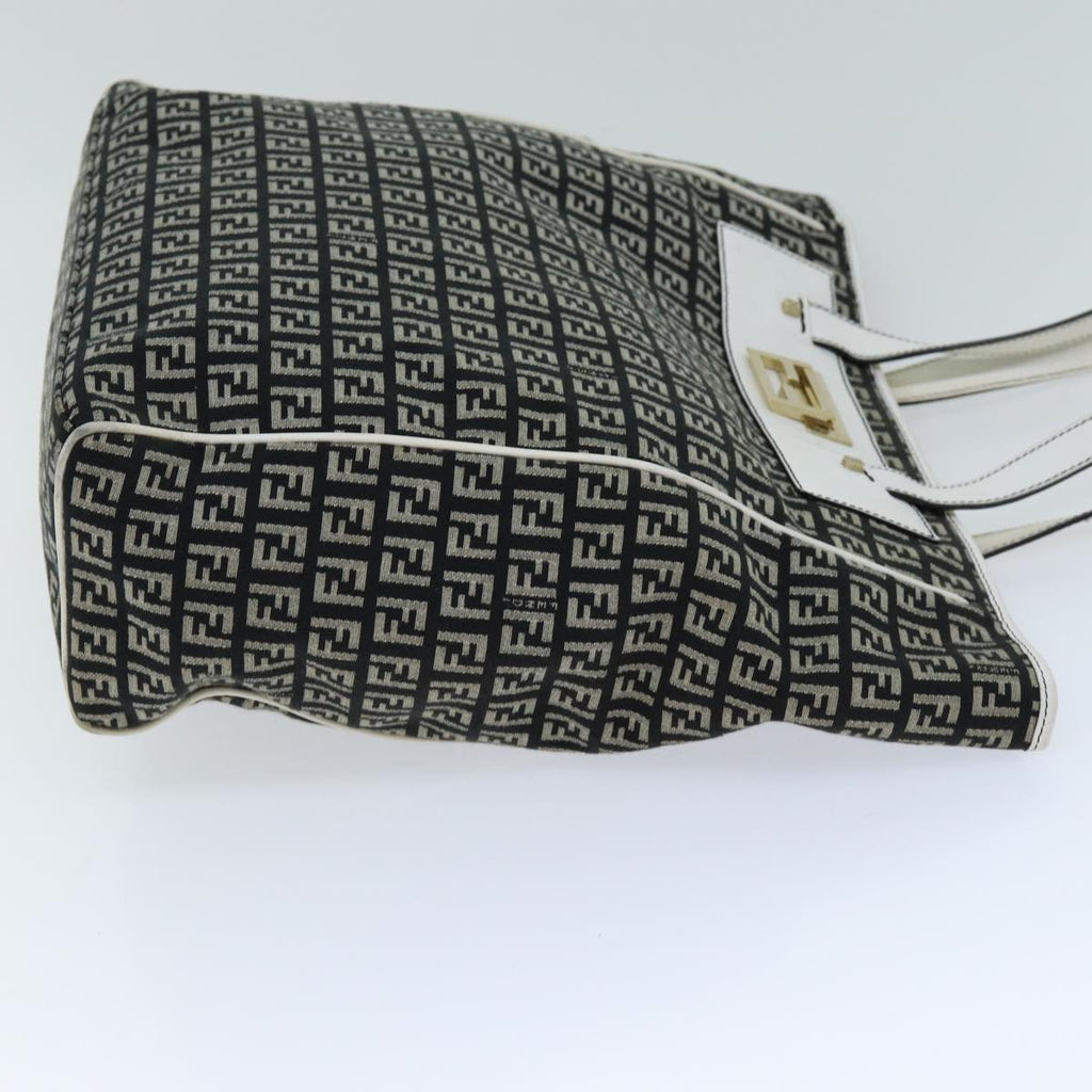 FENDI Zucchino Canvas Tote Bag Black76206