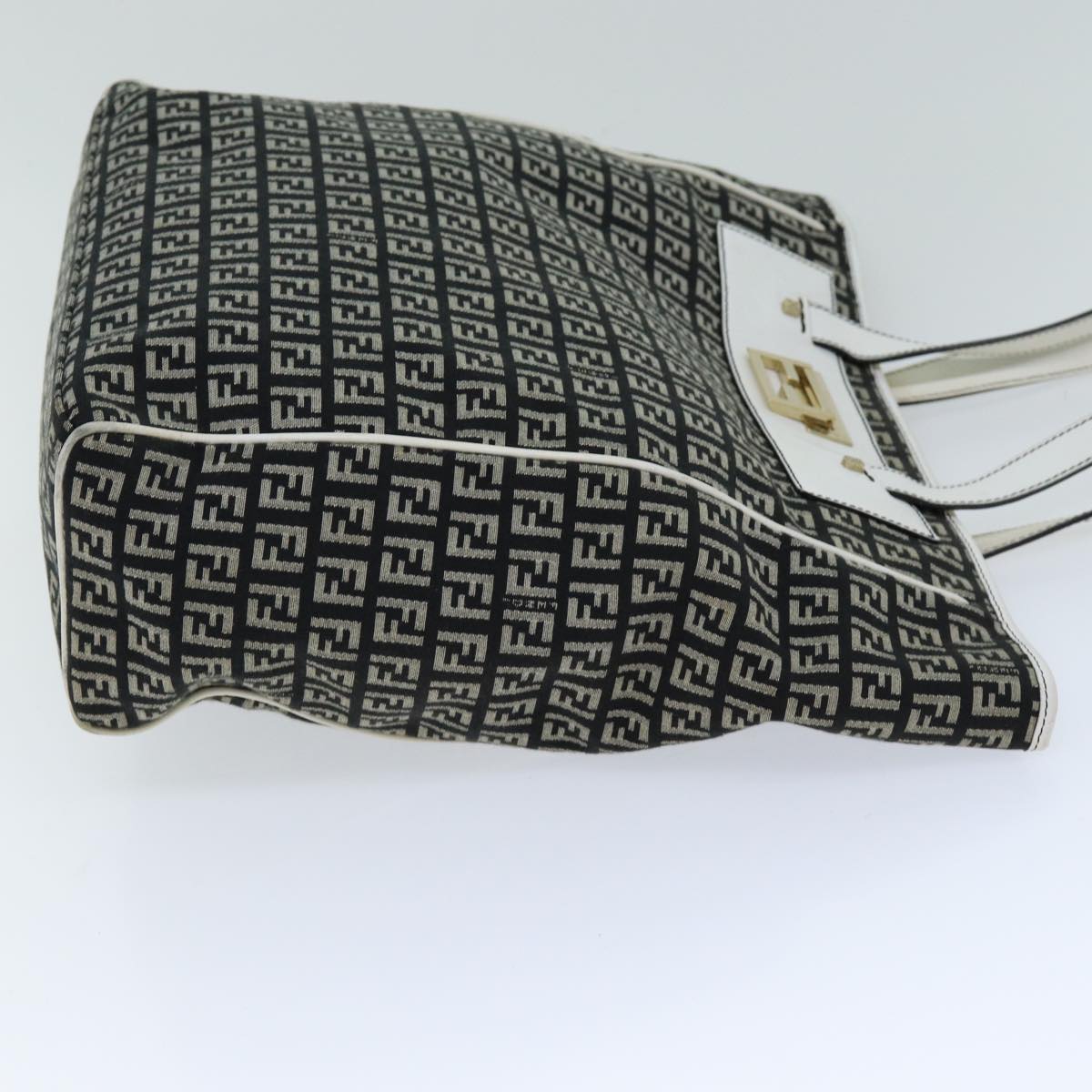FENDI Zucchino Canvas Tote Bag Black76206