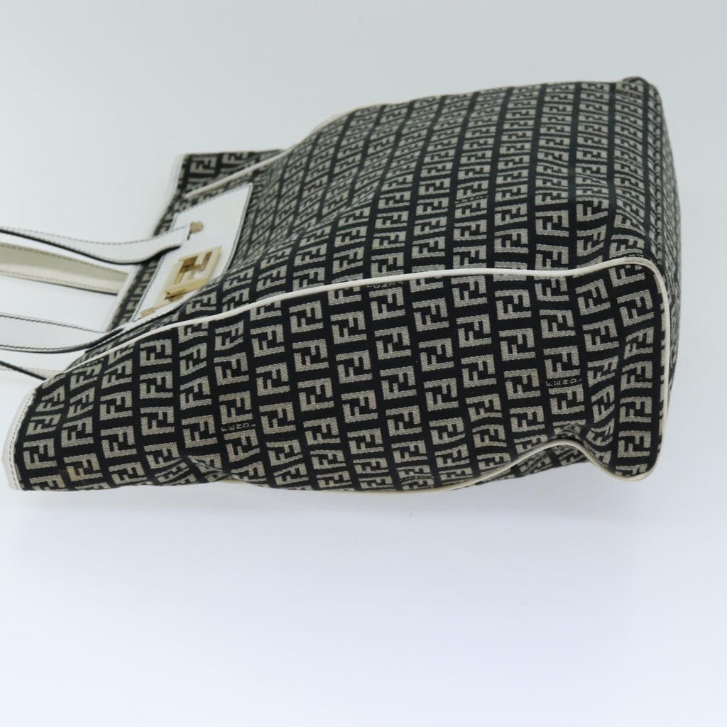 FENDI Zucchino Canvas Tote Bag Black76206