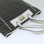 FENDI Zucchino Canvas Tote Bag Black76206