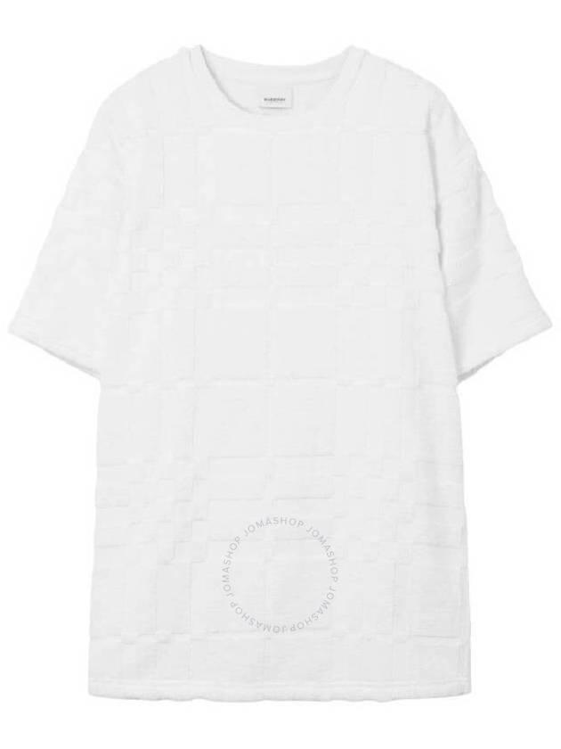 Burberry Burberry White Willesden Check Cotton T Shirt Size Large