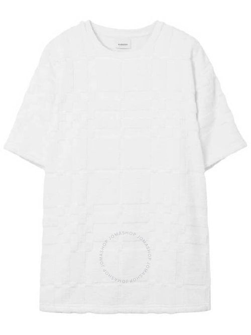 Burberry Burberry White Willesden Check Cotton T Shirt Size Large
