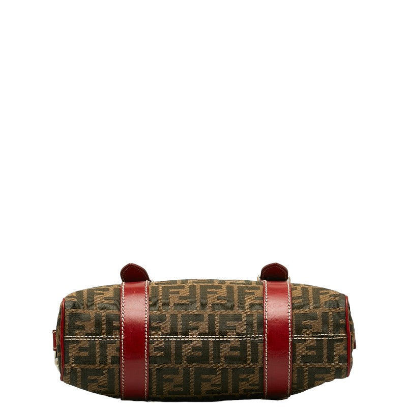 FENDI Zucca Shoulder Bag in Monogram 8BR149 Brown Red