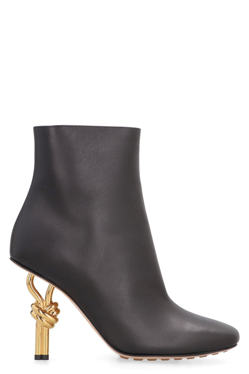 BOTTEGA VENETA Leather Knot Ankle Boots for Women