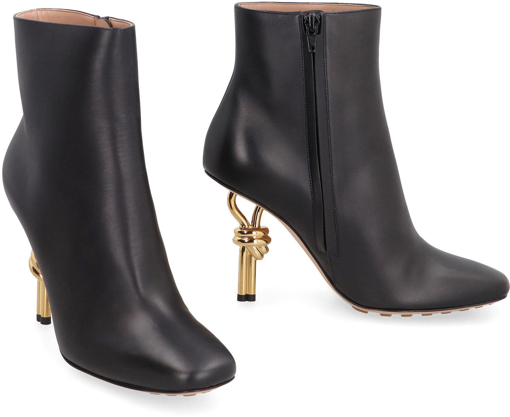 BOTTEGA VENETA Leather Knot Ankle Boots for Women