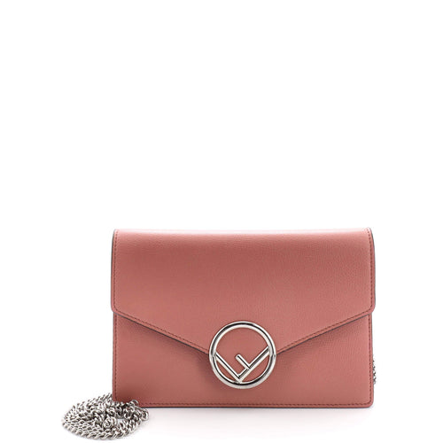FENDI F is Envelope Wallet on Chain Leather