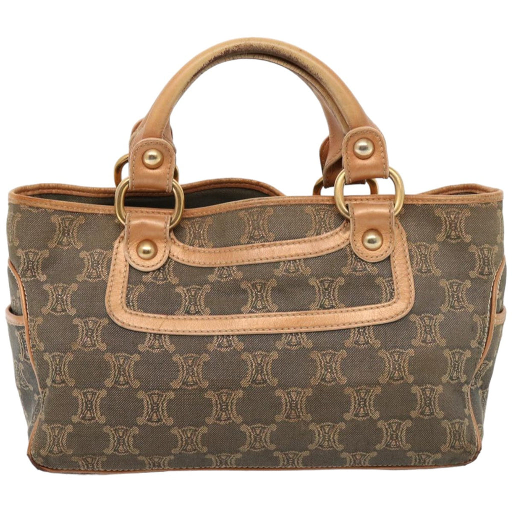 CELINE Macadam Canvas Hand Bag Blue Auth 76407