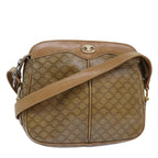 CELINE Macadam Canvas Shoulder Bag Beige Auth 76409