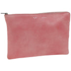 CELINE Clutch Bag Leather Pink  76410