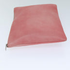 CELINE Clutch Bag Leather Pink  76410
