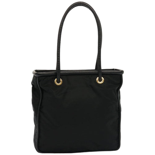 CELINE Shoulder Bag Nylon Black  76411